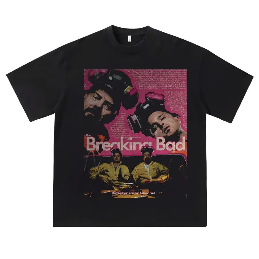 Movie and TV Series Related Merchandise - Loose-fitting Short-sleeved T-shirt for Men and Women, Trendy Streetwear Style