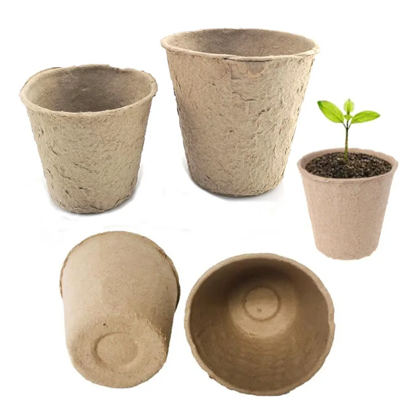 Paper Plant Grow Flowers Pot Nursery Cup Kit Organic Biodegradable EcoFriendly Home Garden Tools C1