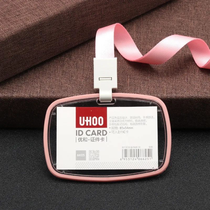Badge Holder Neck Lanyard Nurses Accessories for Hospital Acrylic Card Holder Transparent Business Cards Cover Desk Organizer