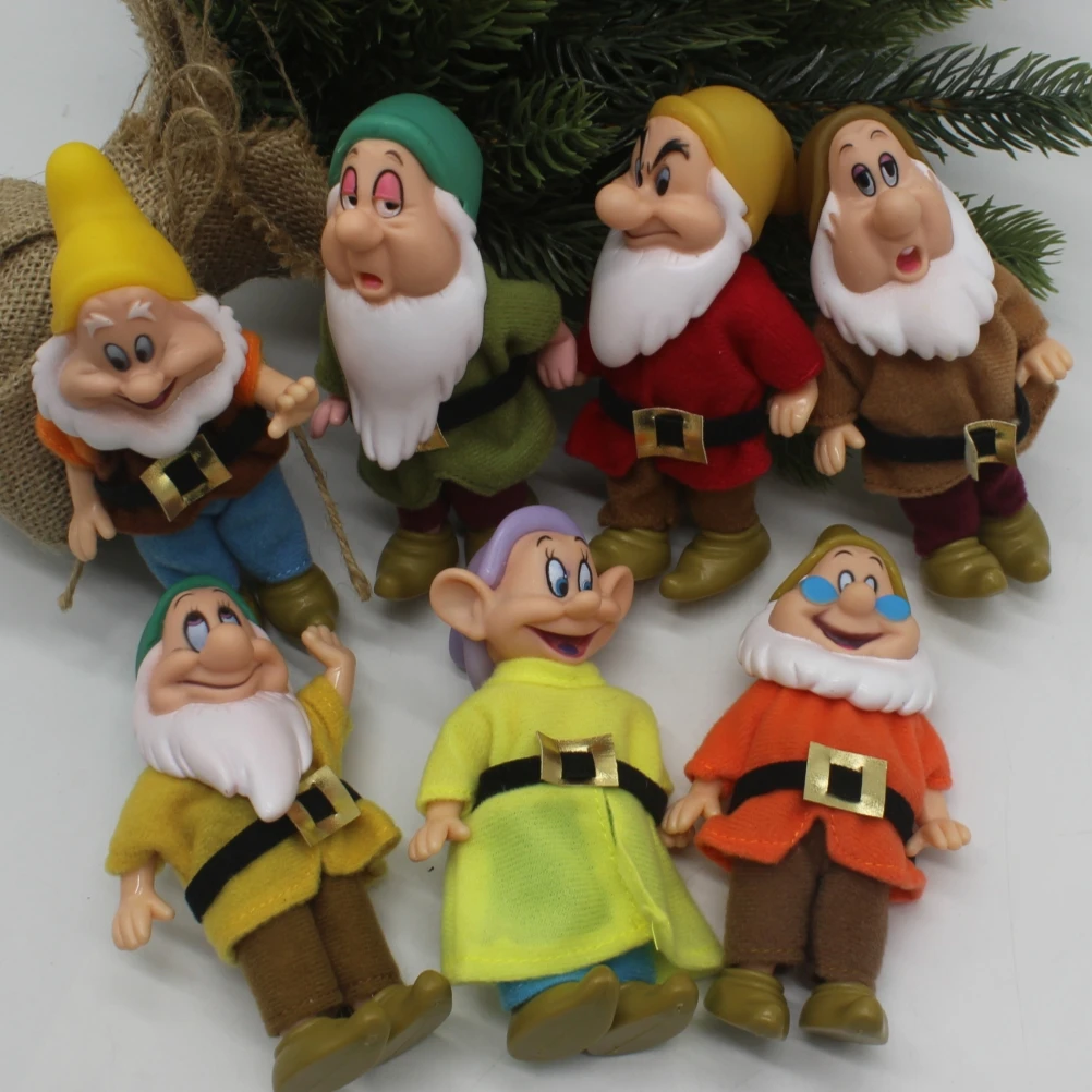 

7piece Disney Snow White And The Seven Dwarfs Action Figure Toys 10cm Princess Pvc Dolls Collection Toys For Festival Gifts