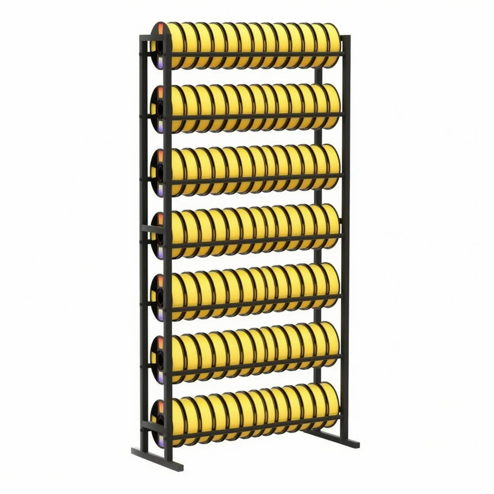 Floor Standing Filament Storage Rack with Metal Frame for 3D Printer Spool Dispenser Shelf Unit