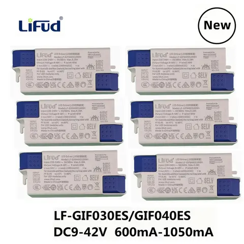 220V Lifud LED Driver DC9-42V 25W-40W LF-GIFxxxES 600mA 700mA 750mA 800mA 850mA 900mA 950mA 1000mA 1050mA Lighting Transformer