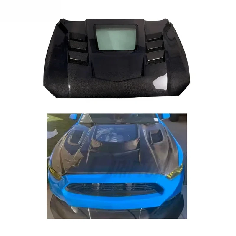 

Upgraded GT Carbon Fiber Hood with Transparent Glass 2015-2024