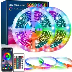 USB 1-20M LED Strip Light RGB 5050 Bluetooth 24 tasti 44 tasti Wifi APP Control Music Sync per Party PC TV sfondo Light Bar