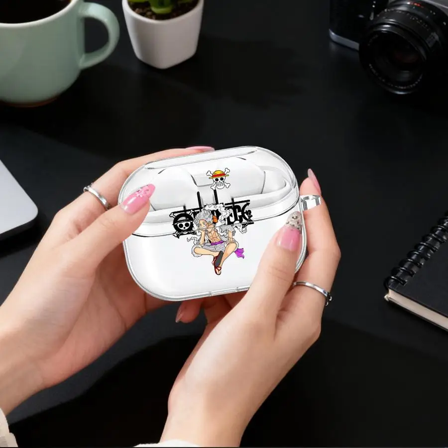 

One Piece Luffy Cool Case For Samsung Galaxy Buds Live 3 FE 4 Pro 3Pro 4Pro 2 2Pro Clear Earphone Cases Cover With Hook