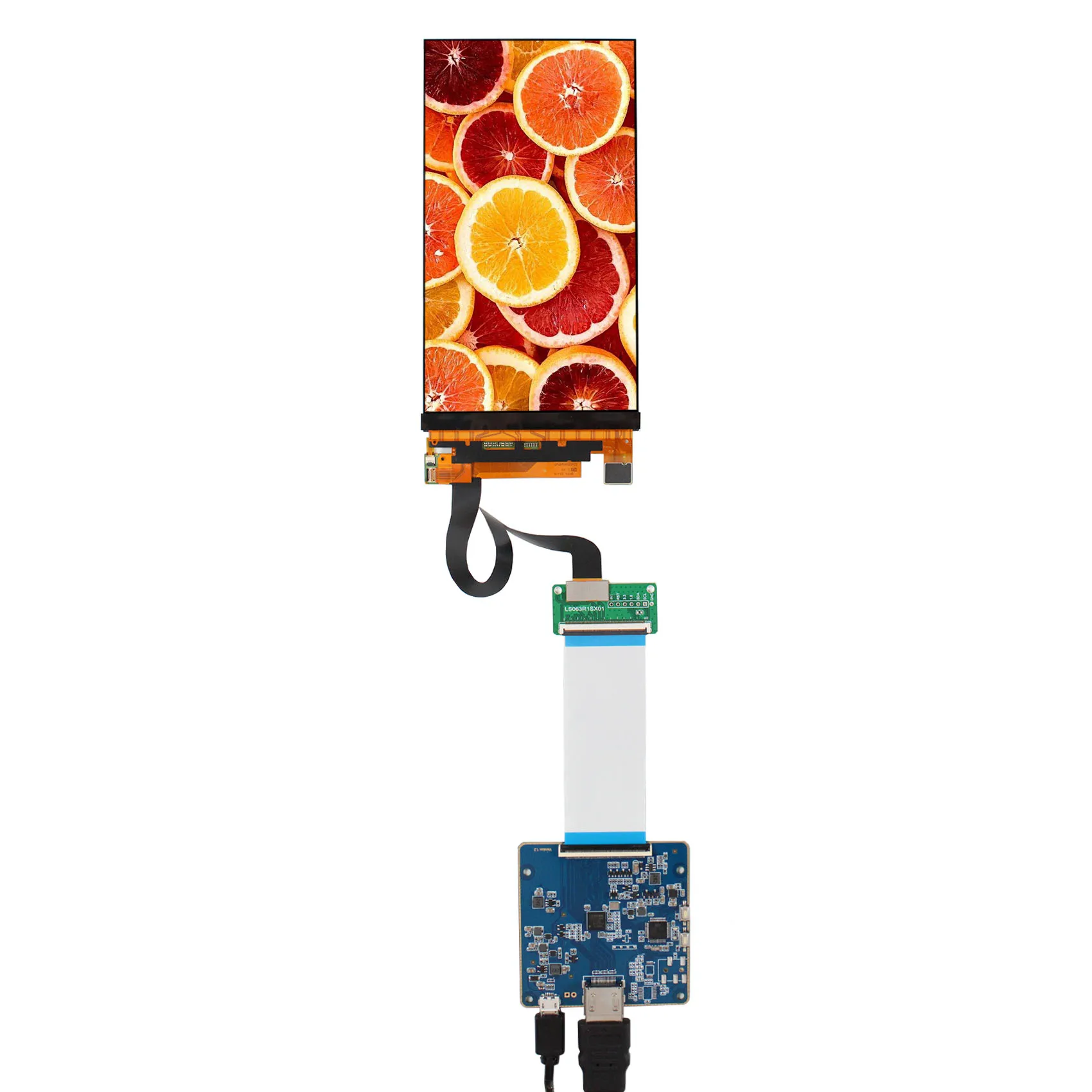 شاشة LCD مقاس 6.3 بوصة LS063R1SX01 1440x2560 2K IPS MIPI ولوحة تحكم