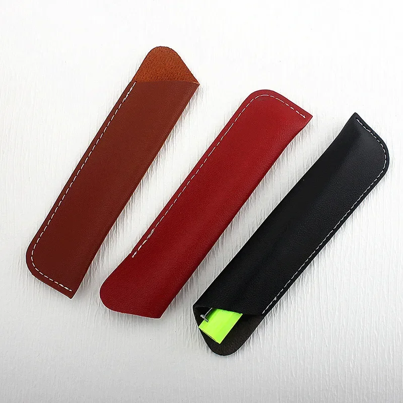 PU Leather Pencil Case School Pen Storage Bag Cute Pen Case Kawaii Pen Protective Sleeve Pen Cover Leather Case Gifts