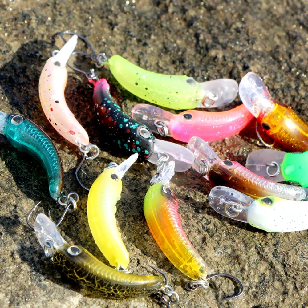 1/3 Stück schwimmende verletzte Angelköder, 40 mm, 1,2 g, Mikroköder, künstliche Minnow-Köder, Wobbler für Forelle, Bass, Barsch, Spinner-Köder – Detail 4