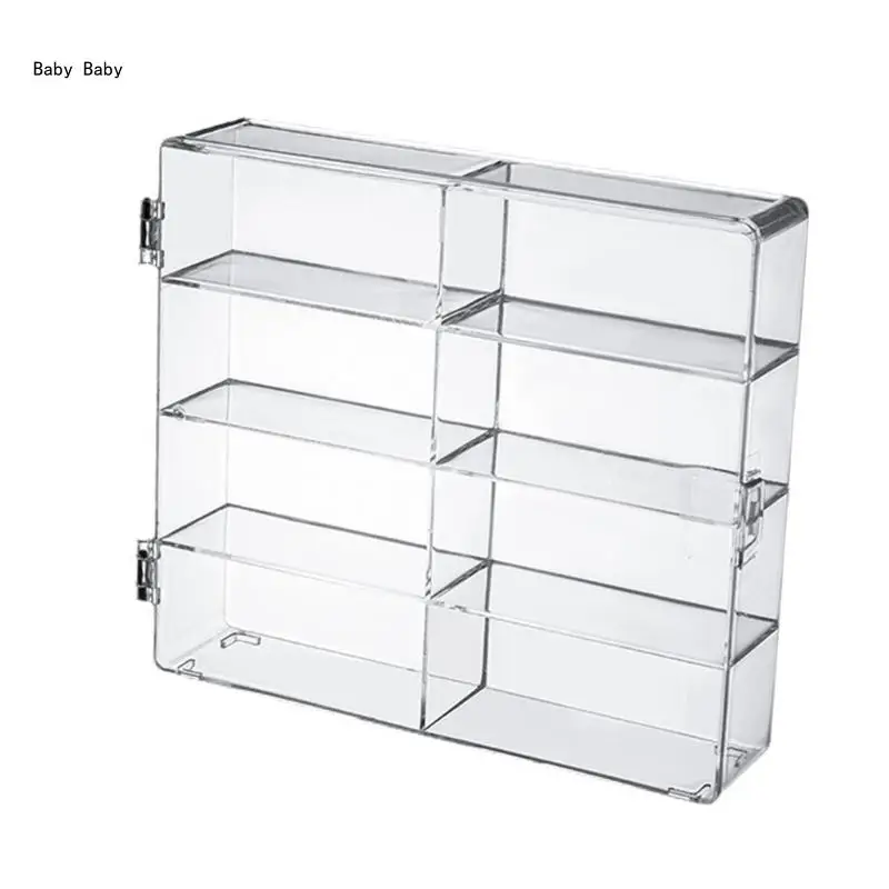 Acrylic Display Case with 8 Units for Organizing Diecast Vehicles Toy for Displaying Small Toy and Miniature Q81A