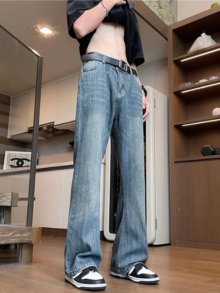 

Мужские джинсы-скинни в стиле ретро, осенние, тонкие, новые, повседневные, свободные, широкие, прямые, молодежные, износостойкие