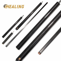 OKHEALING 100% Carbon Fiber Pool Cue Billiard Sticks Customized Black Technology Full Carbon Low Deflection Jump Cue + Extension