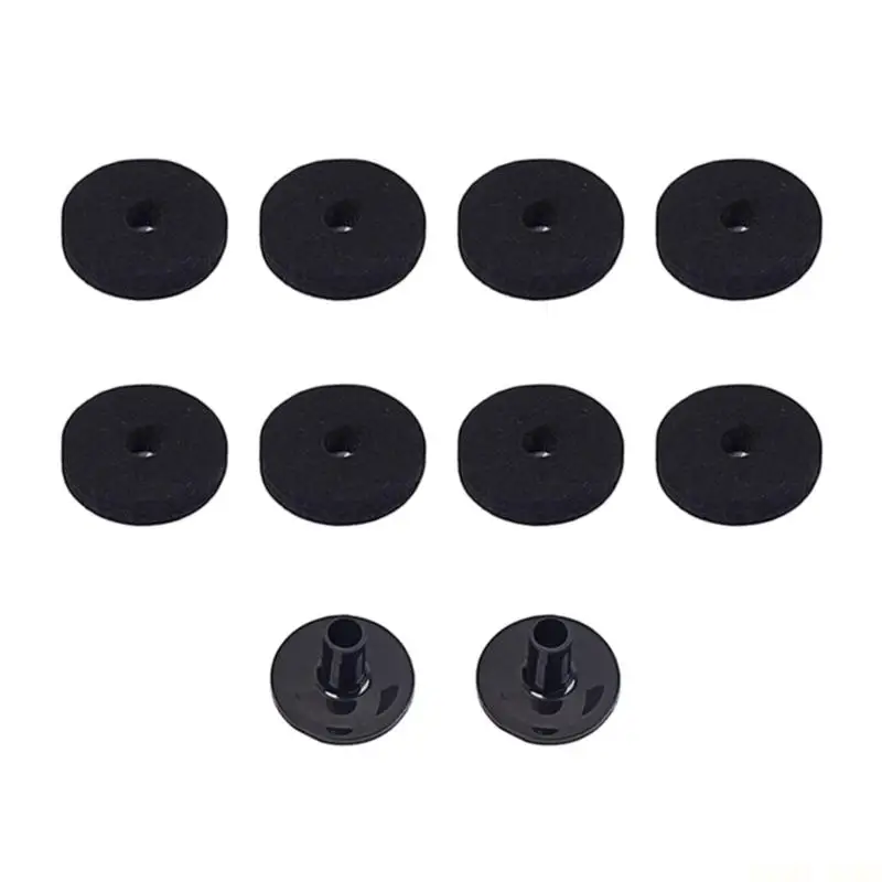 U2JB 10Pcs Drum Felt Bottom Cover Replacement Shock Absorption For Great Performances