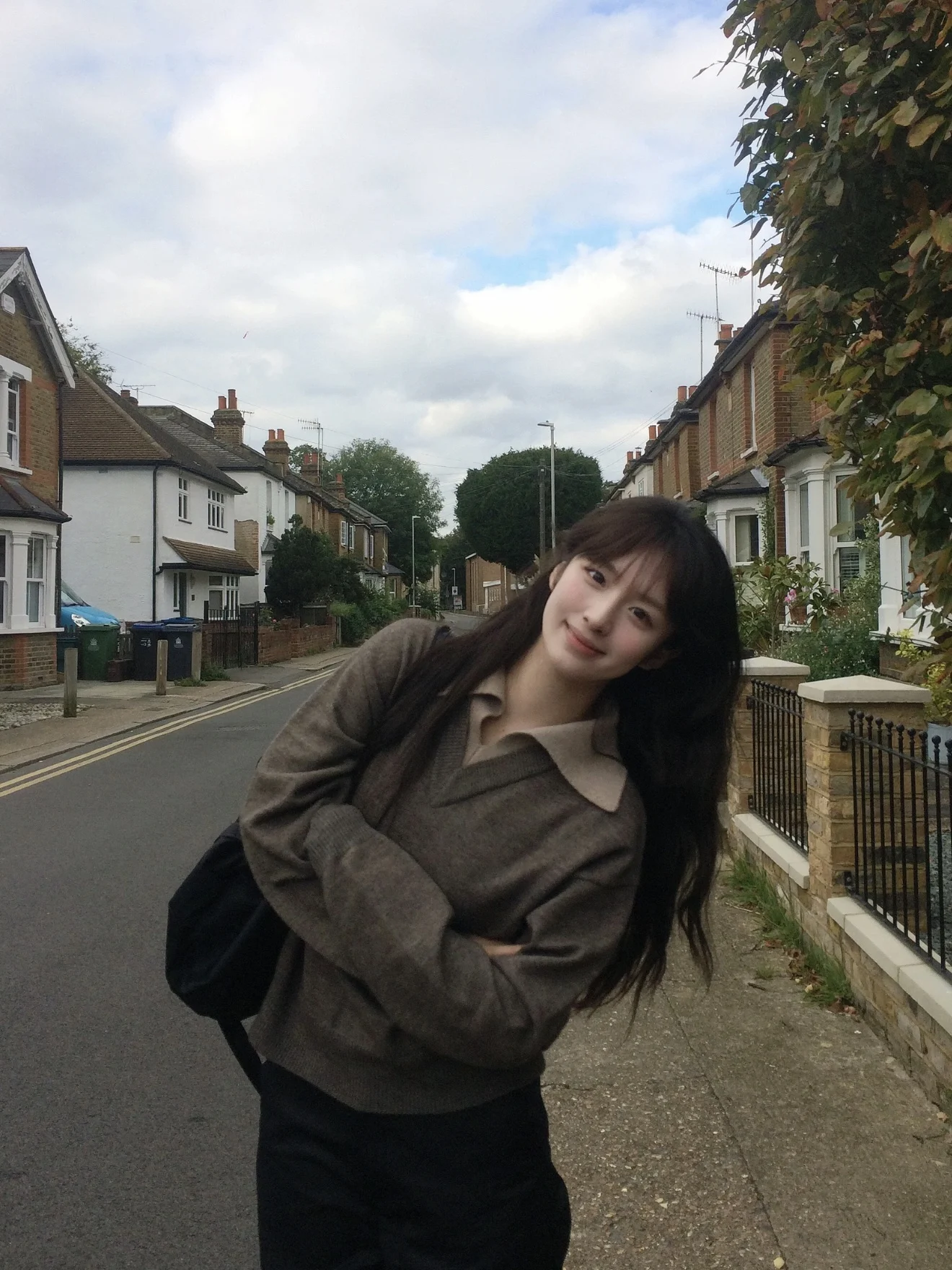 

American Retro Double V-Ne Knitted Loose Casual Sweater ex Warm Polyester Fiber Long Sve T-irt Sle Thermal Top