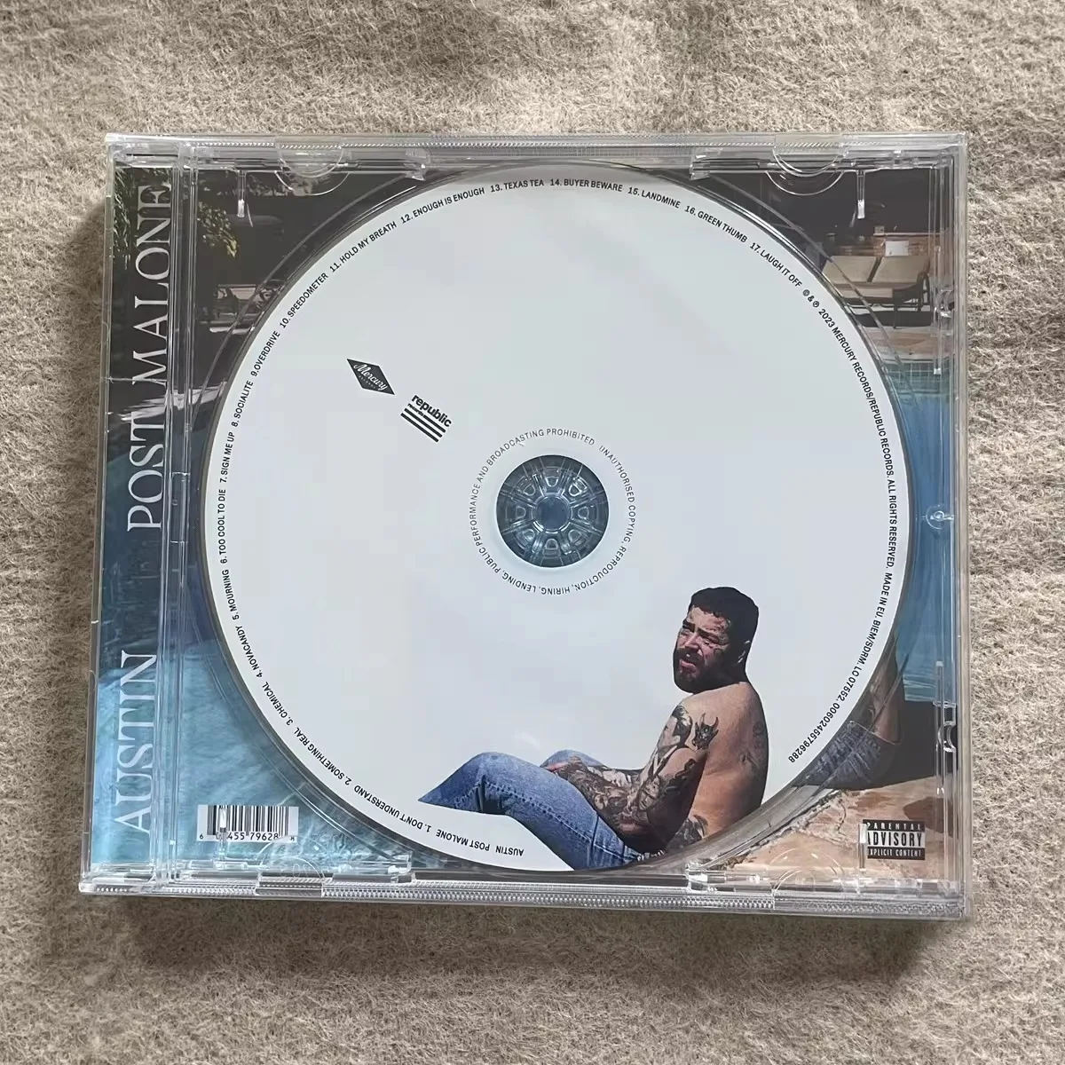 

Post Malone Austin CD 2023 Studio Album Pop Rock Synth-Pop Melodies Distinctive Vocals for Pop Music Fans and Collectors