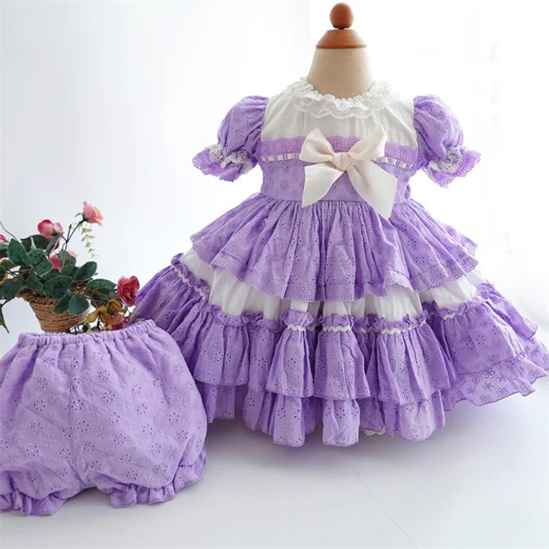 

Girls Purple Dress Shorts Suit Lolita Girls Spanish Princess Dress