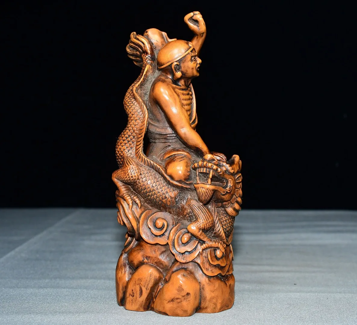 Old Boxwood Arhat Subdues the Dragon Ji Gong Standing Buddha Amitabha Buddha screen Wenfang Amass wealth Ornaments