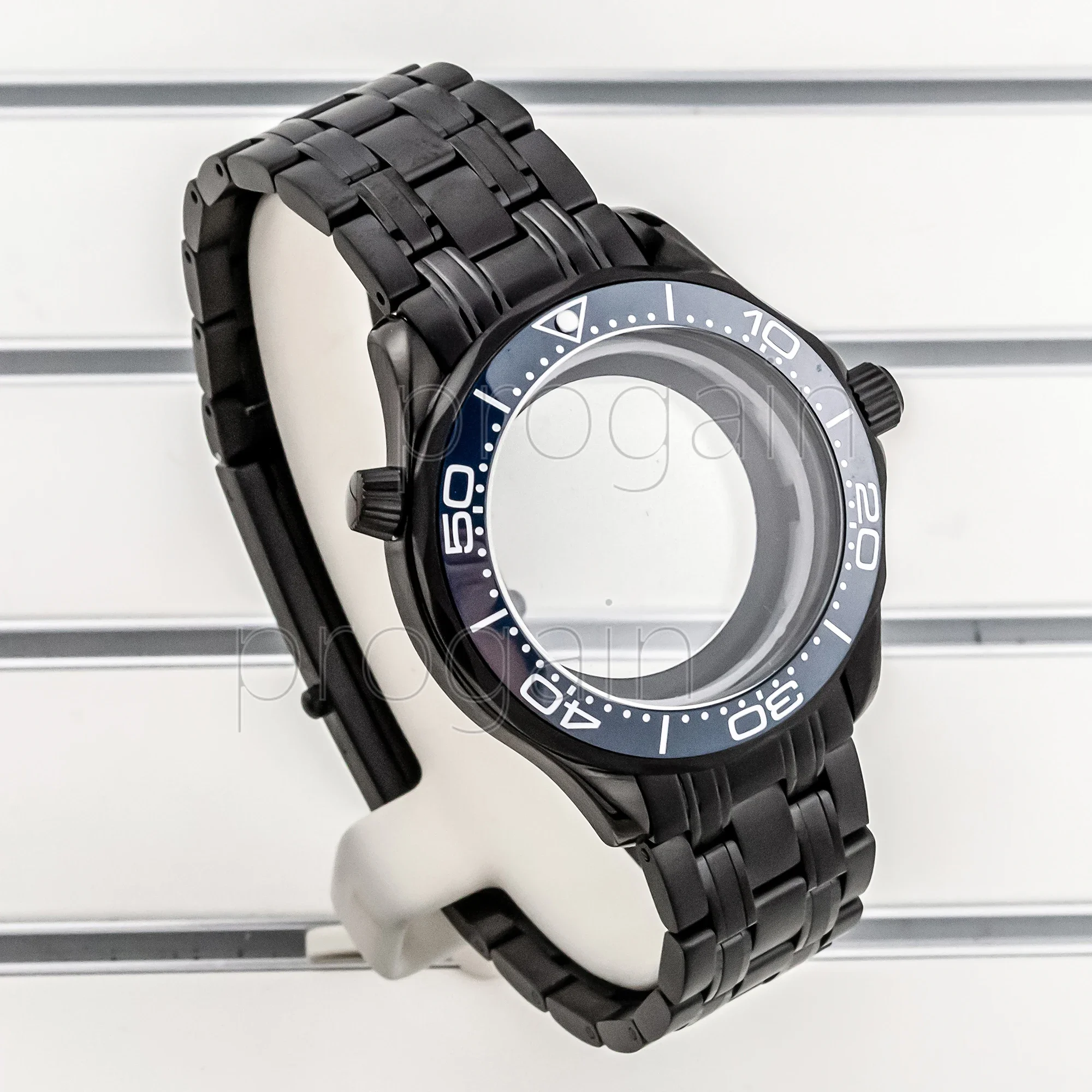 Stainless Steel Watch Case&Strap for NH35 Seamaster 300 Sapphire Crystal glass NH35 NH36 Mechanical Movement Accessories Parts