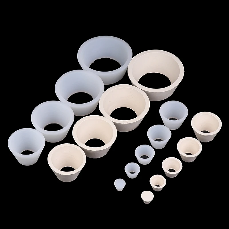 9Pcs Suction Bottle Filtration Assemblies Rubber Filter Cone Smooth Tapered Silicone Stopper Funnel Adapter Lab Tools