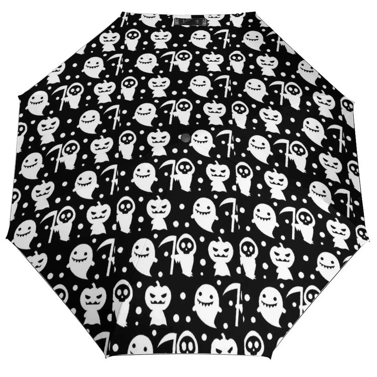 Happy Halloween Umbrella Cute Ghost Elegant Windshield Umbrella Auto Print Folding Terrace Umbrella