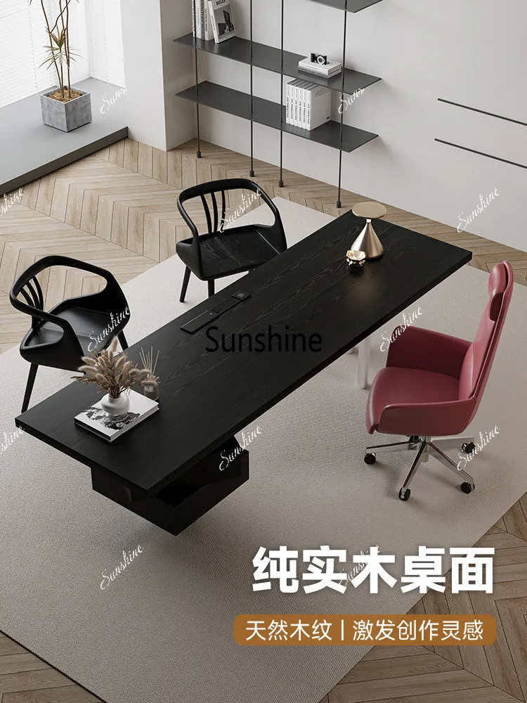 

Light luxury high-end solid wood high-end commercial office computer boss desk