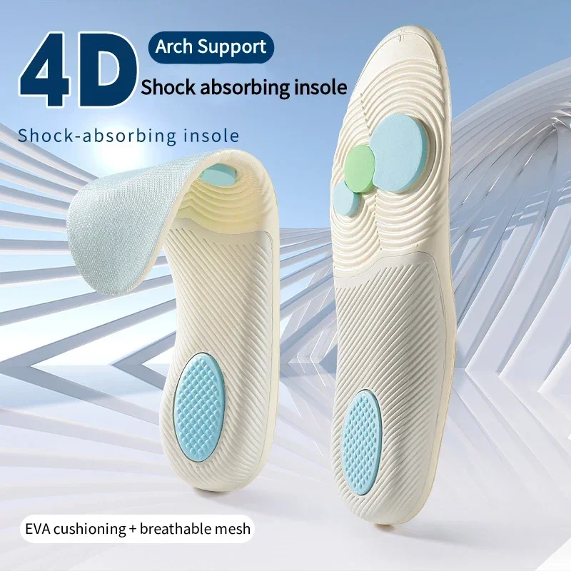 Soft Sole Shock-absorbing Sports Shoes Insoles of Arch Support Insoles Men's and Women's Flat Foot Orthopaedic Insoles 1 Pair