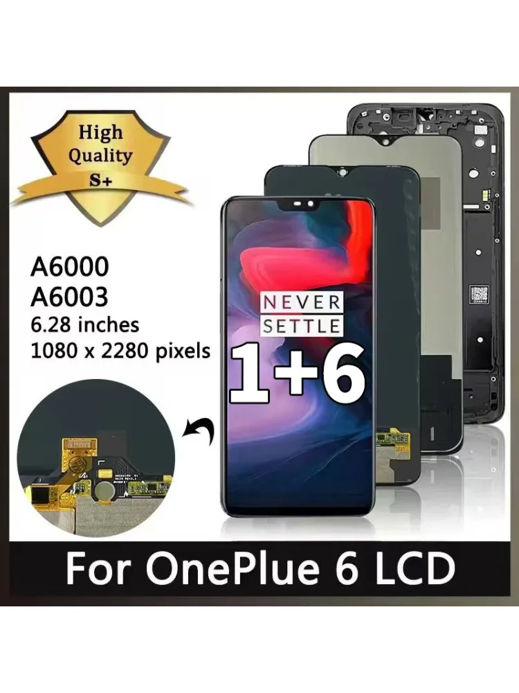 Jakość AAA+ dla OnePlus 6 A6000 A6003 Wyświetlacz LCD Ekran dotykowy Digitizer Assesmbly Dla One Plus 6 1+6 Części zamienne LCD — zdjęcie produktu 7