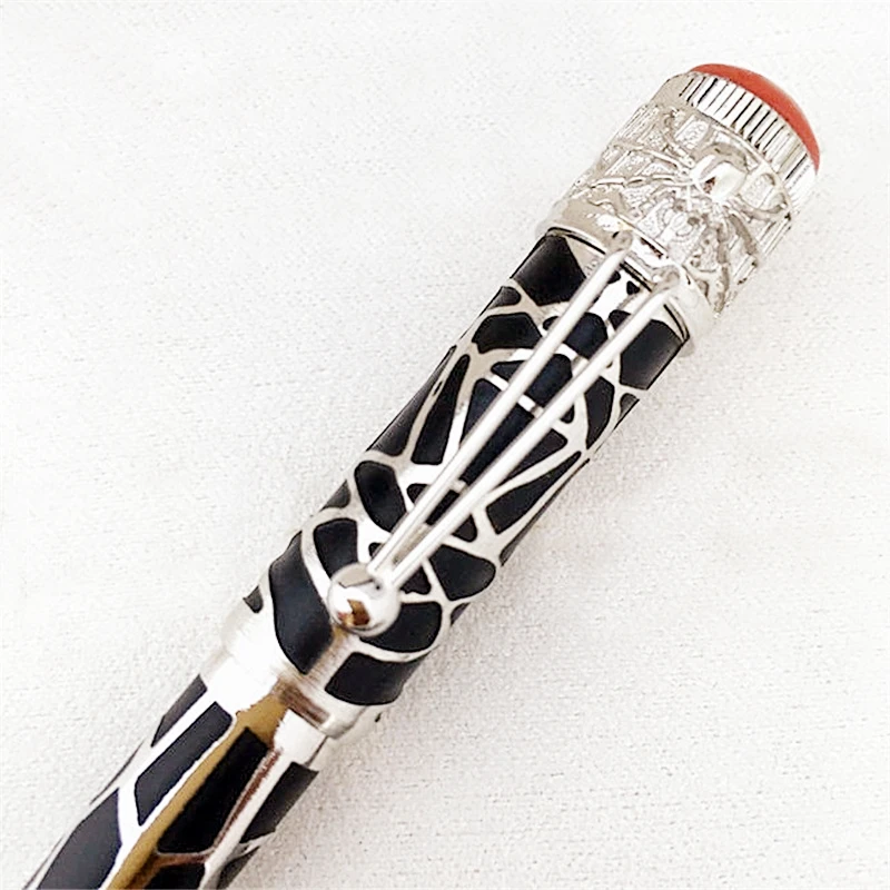 Luxury MB Heritage Series Ballpoint Pen With Delicate Reliefs Spider Design Office Writing Ink Fountain Pens For Christmas Gift