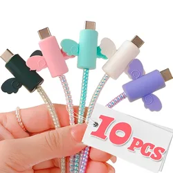 Cell Phone Charger Cable Protector Cover Anti-Breaking Cute Charging Wire USB Cable Protective Sleeve for IPhone Samsung Android