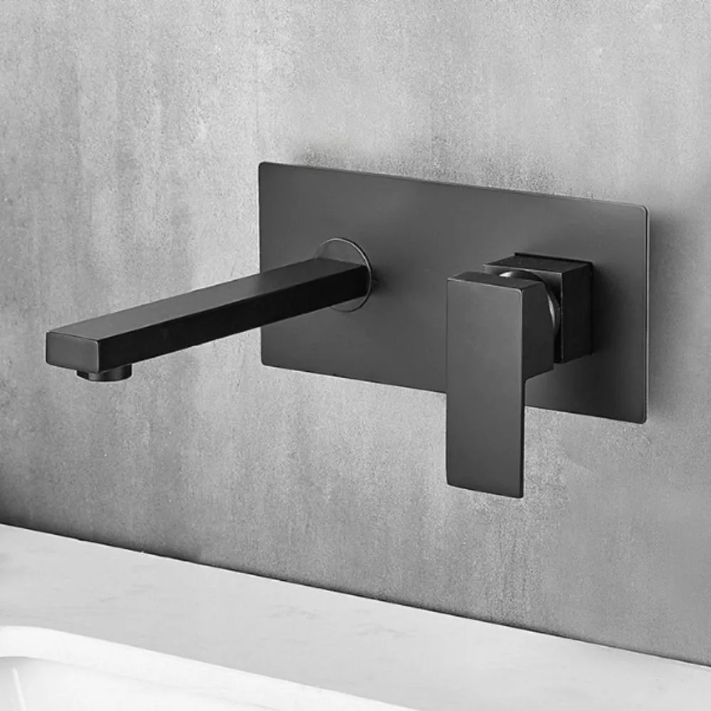 

Quality Wall Mounted Bathroom Faucet Stainless Steel Hot and Cold Water Bathroom Sink Faucet Single Handle Water Tap Bathroom