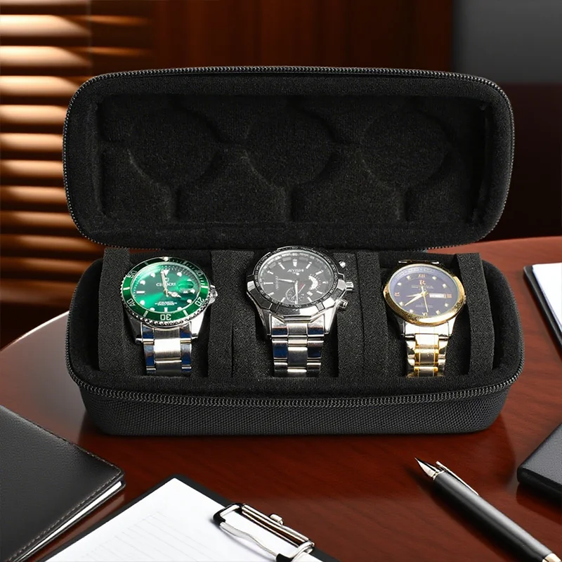 Boîte de montre de voyage, boîte de rangement de montre, organisateur Portable étanche EVA montre de voyage mallette de transport montres intelligentes hommes et femmes cadeau