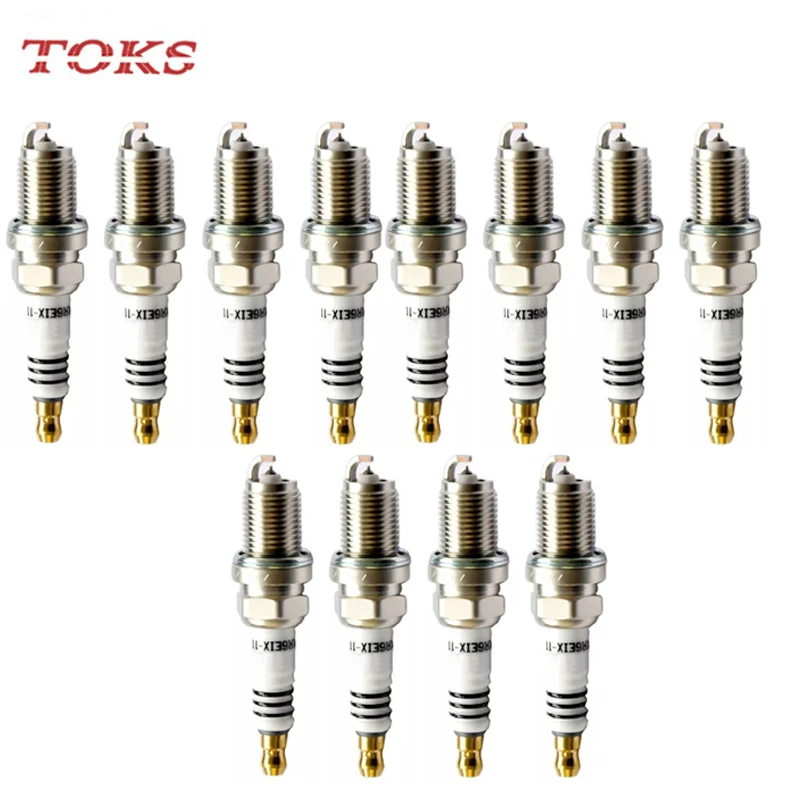 TOKS 12pcs 90919-01194 Double Platinum Spark Plug PK20TR11 fit for Toyota AVENSIS CAMRY RAV4 Sienna Solara fit for Lexus ES GS