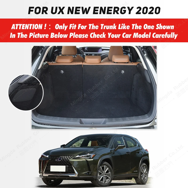 Auto Full Coverage Trunk Mat For LEXUS UX New Energy 2020 Leather Car Boot Cover Pad Cargo Liner Interior Protector Accessories