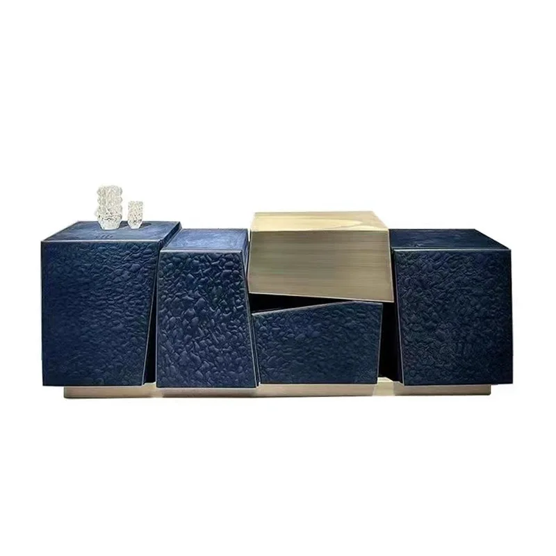 Minimalist furniture Solid wood special-shaped dining side cabinet Modern creative light luxury locker