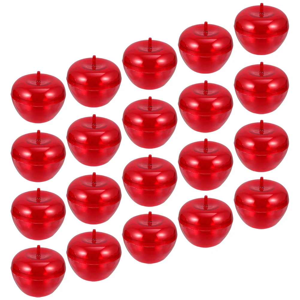 

24pcs shaped Apple Container Containers Red Transparent Storage Boxes for Kids Parties Wedding Decor Plastic Jars