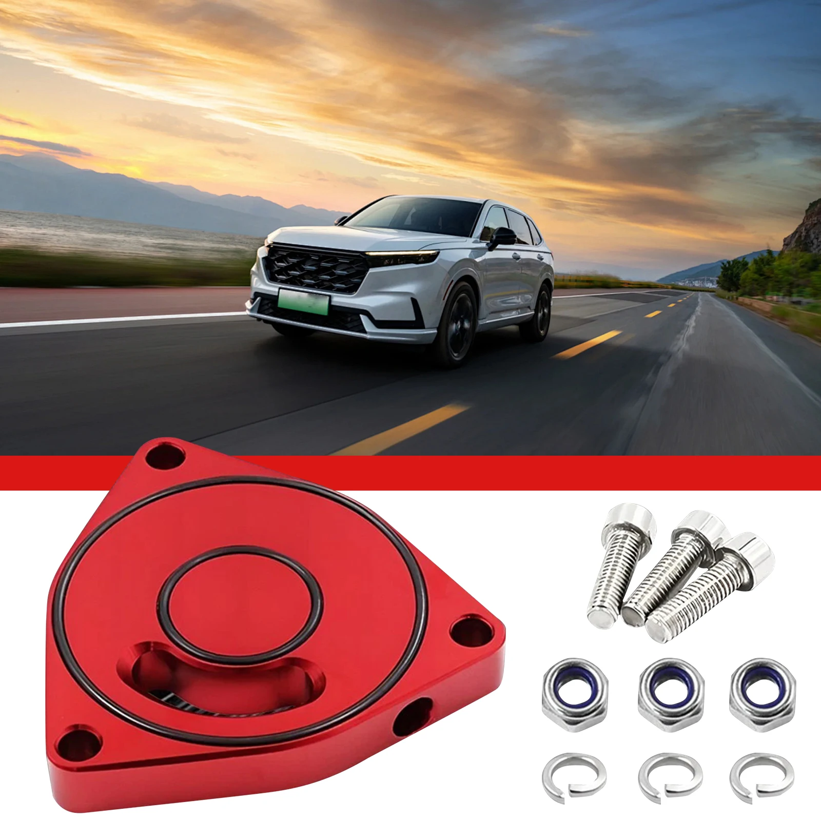 For Turbo Blow Off Valve Plate BOV Spacer Billet Replacement for Honda Civic 2015 2016 2017 2018 2019 2020 2021