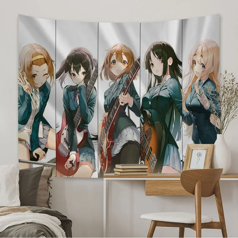 Nuovo K-ON! Anime Cartoon Hanging Tapestry Bohemian Mandala Wall Art Home Party decorativo Japan Game Photo Background Cloth