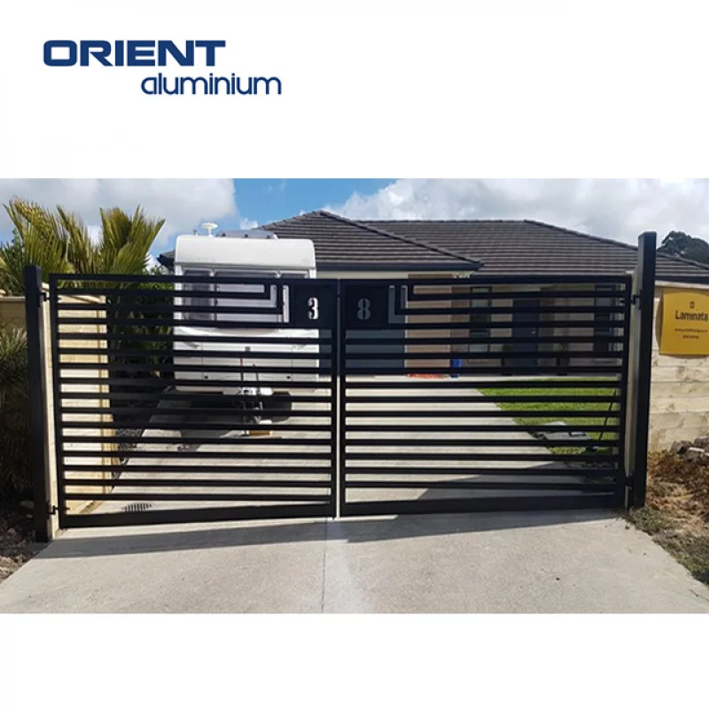 custom.Simple Design Waterproof Aluminium Garden Gate Sliding Driveway Gate System Swing Aluminium Gate