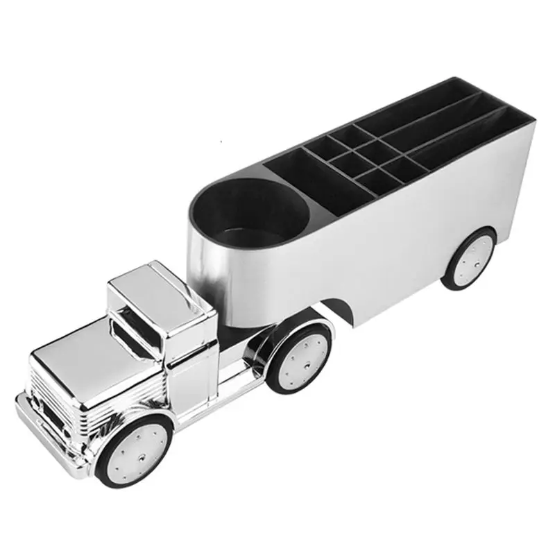 Multifunctional trailer pen holder, high-end desktop storage ornament