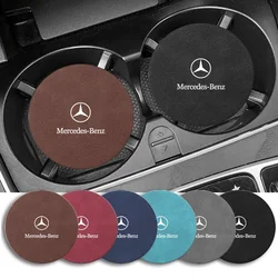 Car Coaster Water Cup Anti-slip Pad Badge Auto Accessories For Mercedes-Benz W213 W212 W220 W221 W222 W108 W126 W140 W176 W177