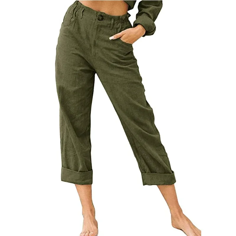 

Comfortable Summer New Beach Sweatpant European American Solid Color Trousers Fashion Loose High-waisted Casual Women Pantalones