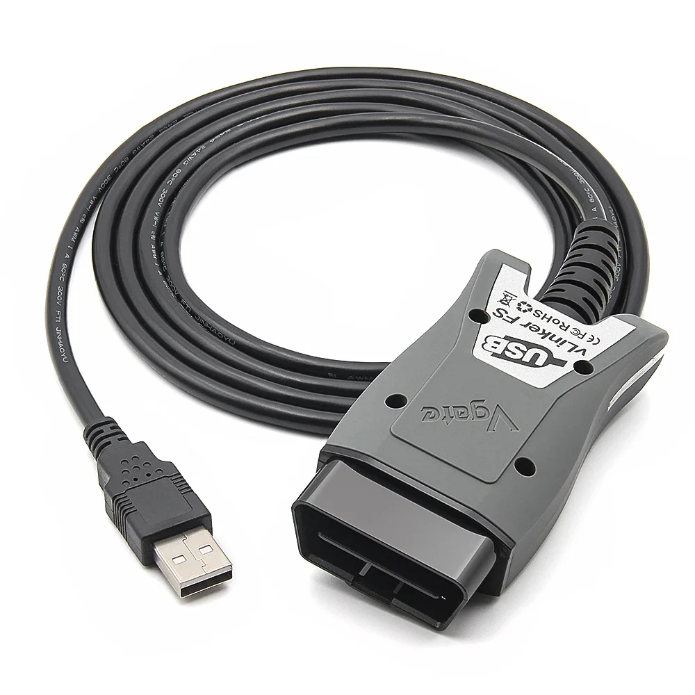 أحدث أداة تشخيص السيارة Vgate Vlinker FS ELM327 USB Obd2 لـ Fo-rd FORScan Obd2 الماسح الضوئي للسيارات HS/MS-CAN لمازدا