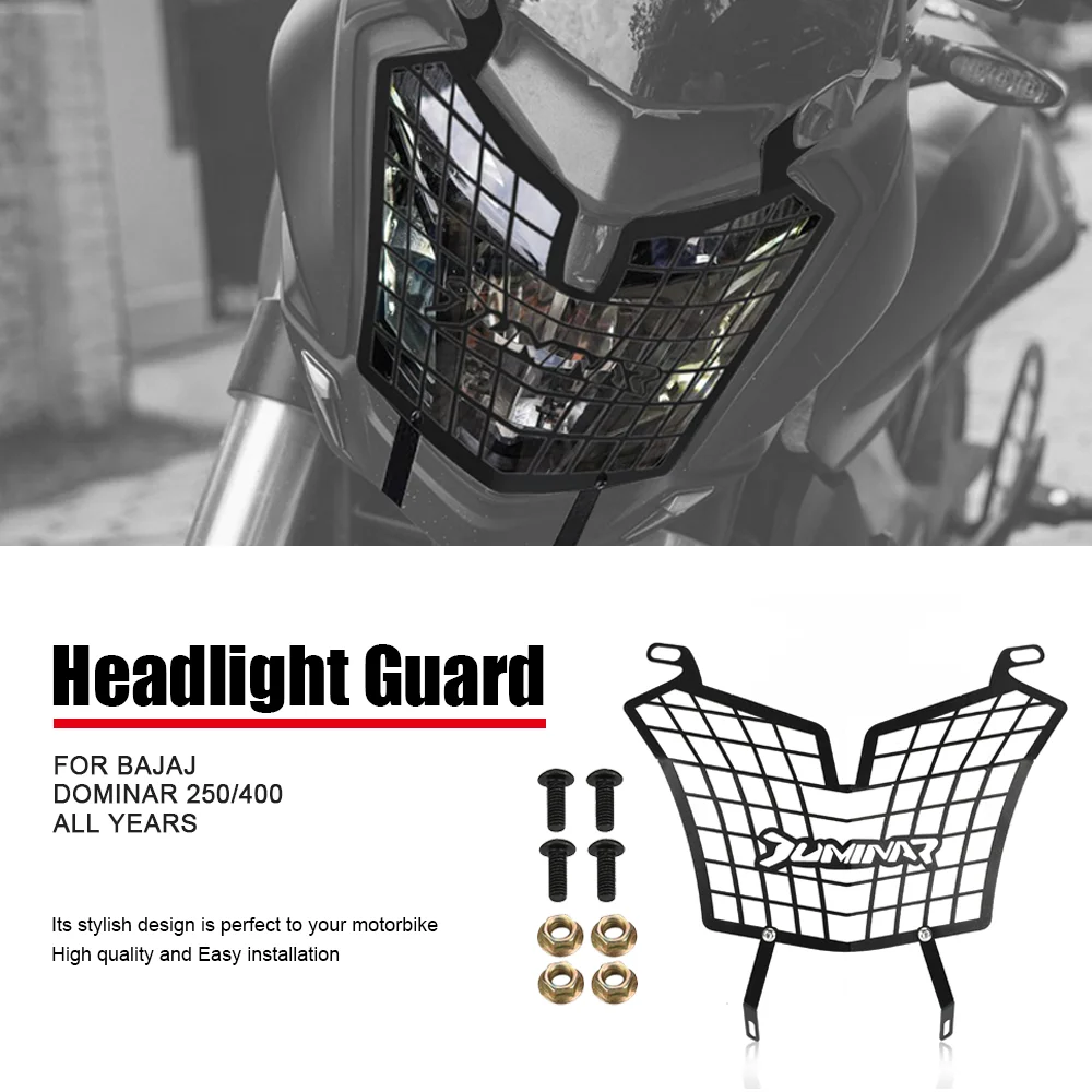 

Dominar 400 250 All Year Accessories Motorcycle Headlight Headlamp Grille Shield Guard Cover Protector For BAJAJ DOMINAR 250/400