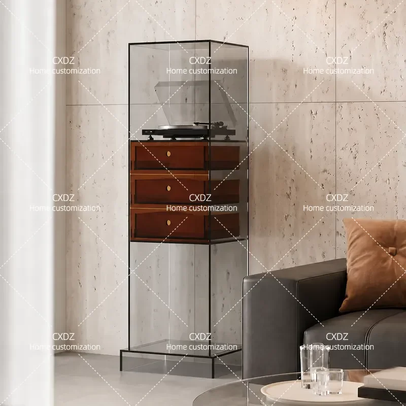Simple Acrylic Transparent Display Case Multi Layer Storage Box Household Locker Organizer Clear Showcase for Home Decoration