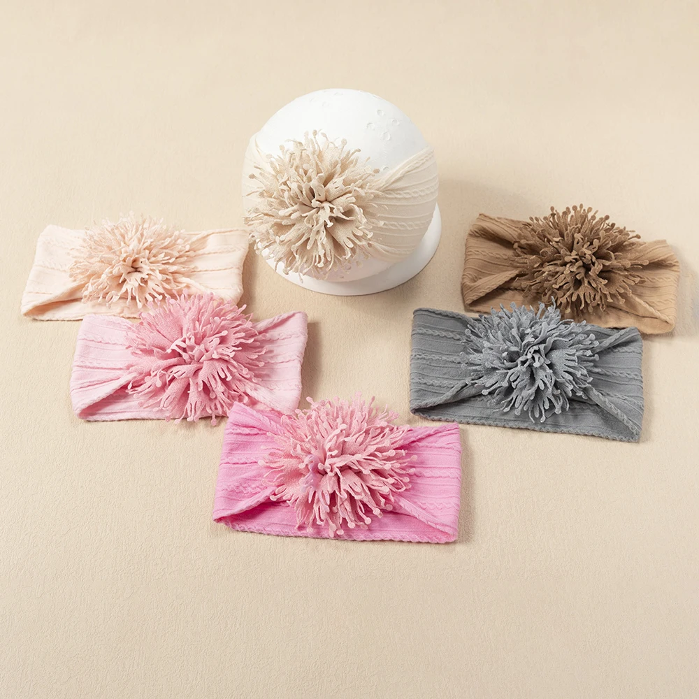 

Headband for Baby Girl Soft Nylon Fabric Flower Headwear Kids Elastic Turban Headwraps Newborn Boys Girls Hair Accessories