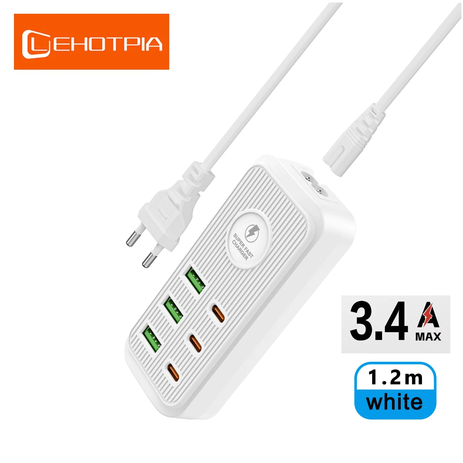 الاتحاد الأوروبي الولايات المتحدة المملكة المتحدة عالية الطاقة متعددة شاحن USB محول الطاقة PD شحن سريع المكونات في مجلس 1.2 متر متعدد المكونات المحمولة السفر المقبس
