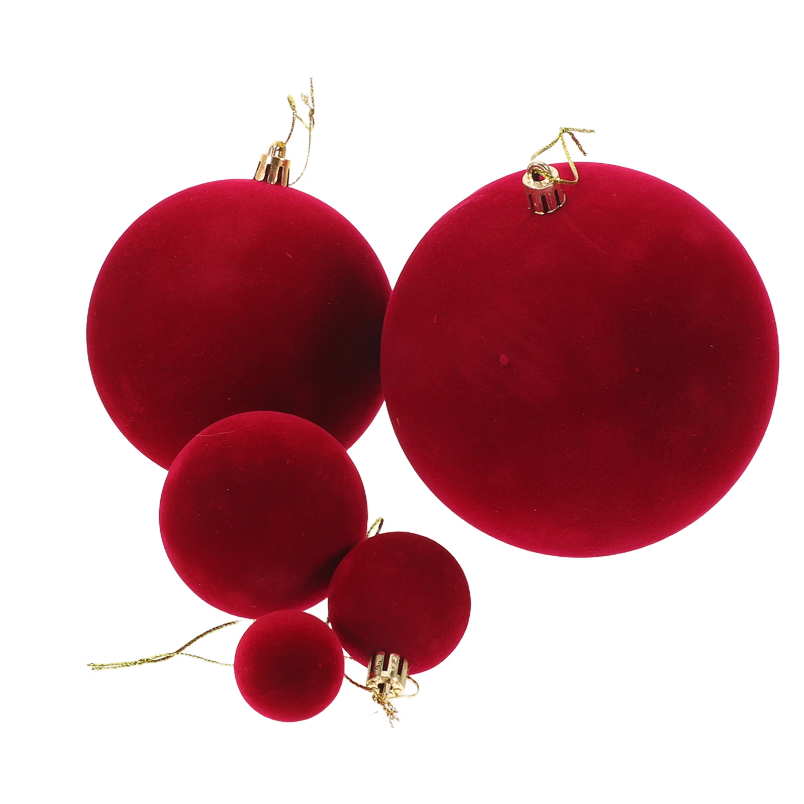 

10pcs Valentine'S Day Pom Pom Balls Flocked Hanging Ornaments For Christmas Tree Wreath Window Party Decor Xmas Holiday Event