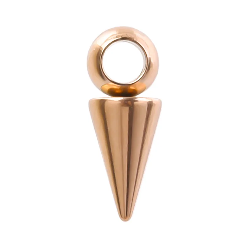 NONE Verschiedene 20 Stück Edelstahl Charms Spike Kegel Anhänger Ohrringe Halskette Armbänder Baumeln Zubehör DIY für die Schmuckherstellung 9