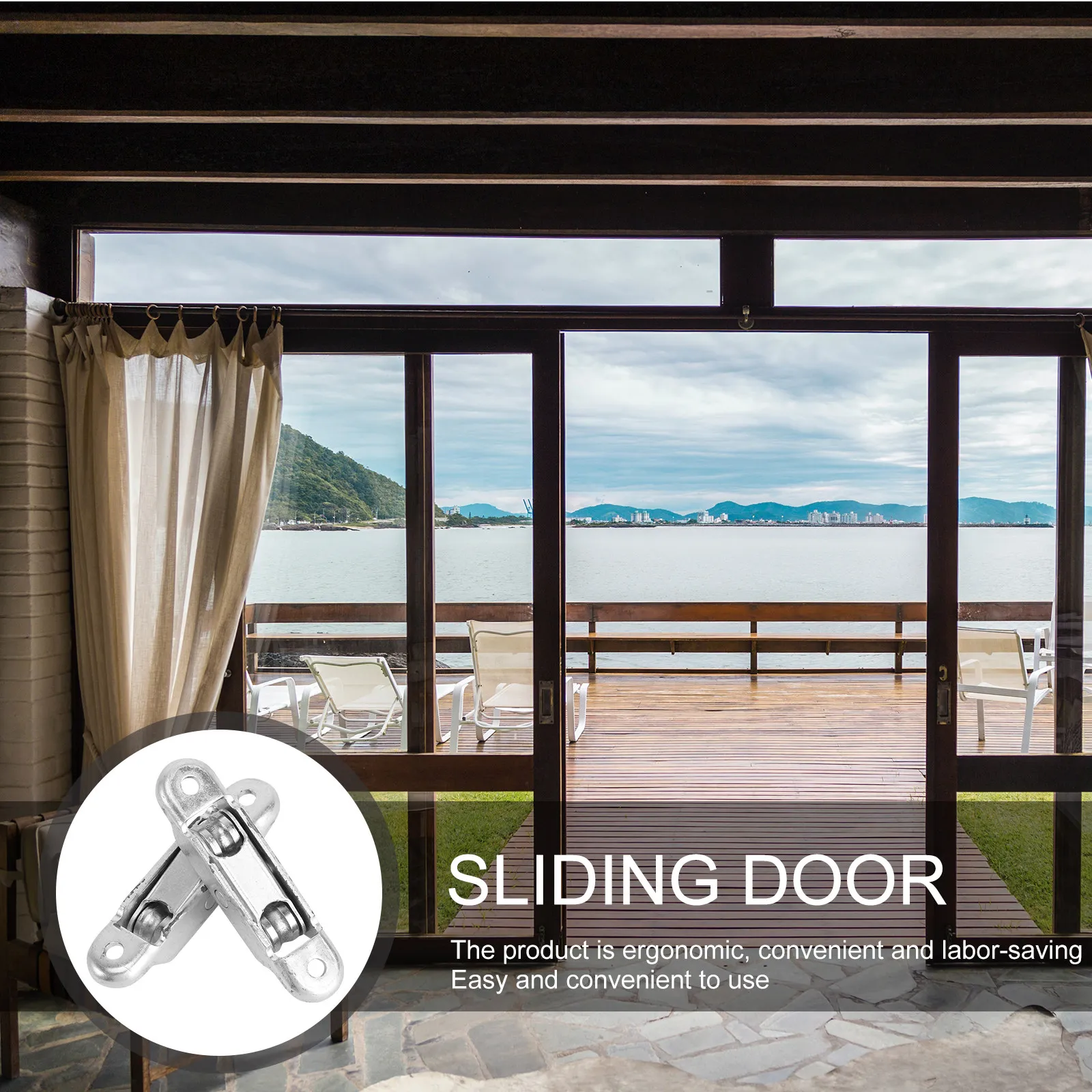 

4Pcs Heavy Duty Window Pulley Wheels with Double Bearings and Nylon Rollers for Sliding Doors Easy Installation Silent Running