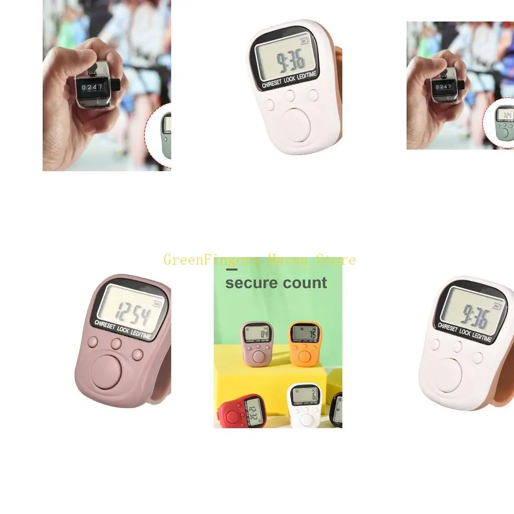 F68D 7 Channel Multiple Task Digital Counter Manual Operation With Adjustable Rings And Long Time Battery For Event Tracking