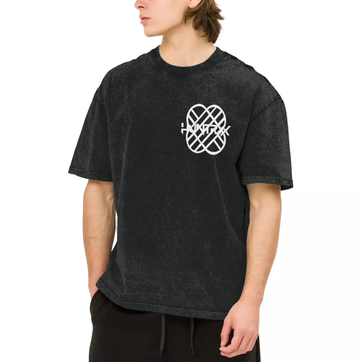 

Men's Huntrix Demon Hunter Kpop White Logo T Shirts Top Tees Summer Casual Short Sleeve T Shirt O Neck Hip Hop Casual Tee Shirt